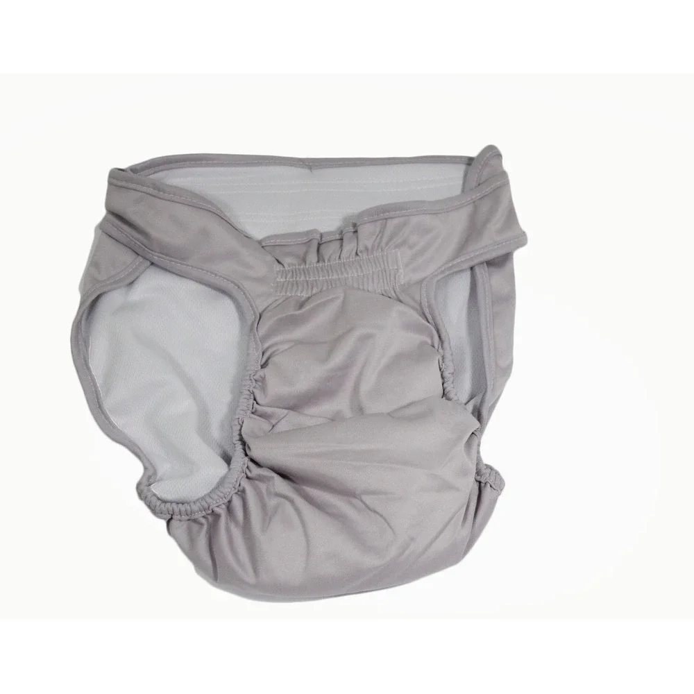 Gray Ruffle Tutu Dog Diaper Reusable Female Pet  XL